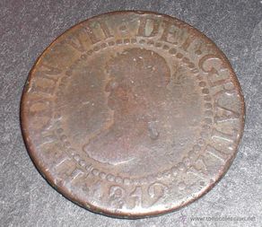 Coins of Spain: 12 dineros Mallorca fernando VII 1812 fecha grande